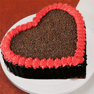 "Heart shape chocolate cake - 1kg - Click here to View more details about this Product